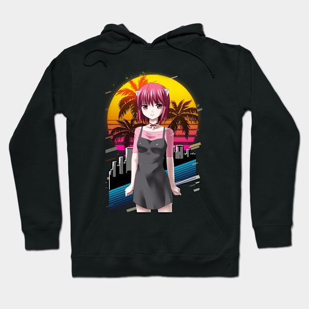 Elfen Lied's Visual Symphony Manga Artistry In Focus Hoodie by Super Face